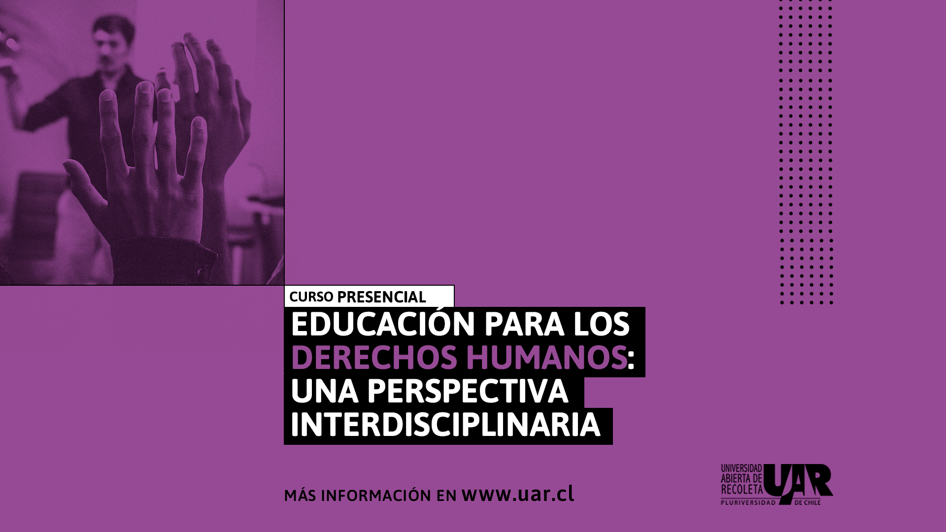 Estudia en la UAR Cursos y talleres Educación para los derechos humanos