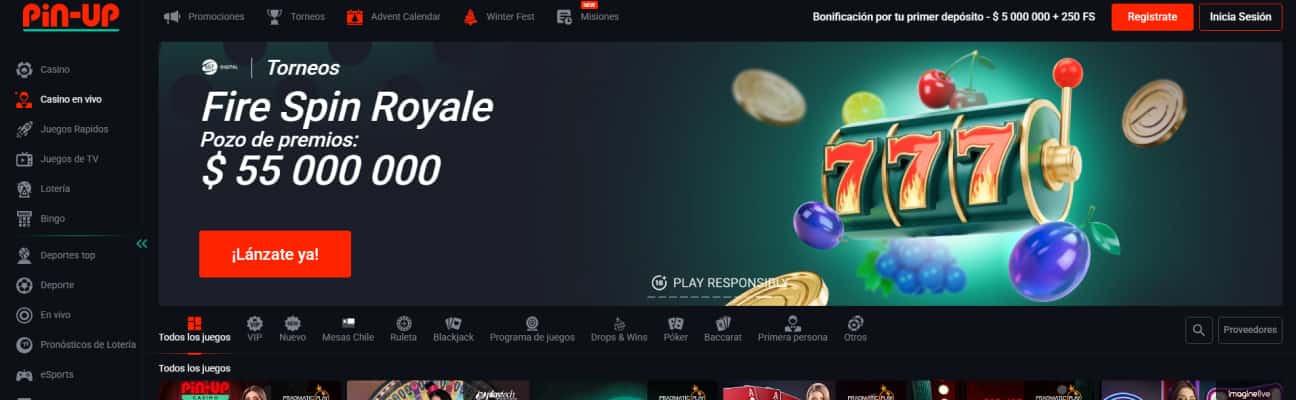 PinUp bono de bienvenida