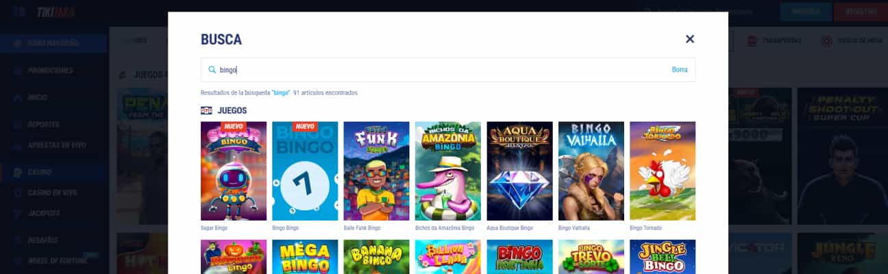Tiki Taka juegos de bingo